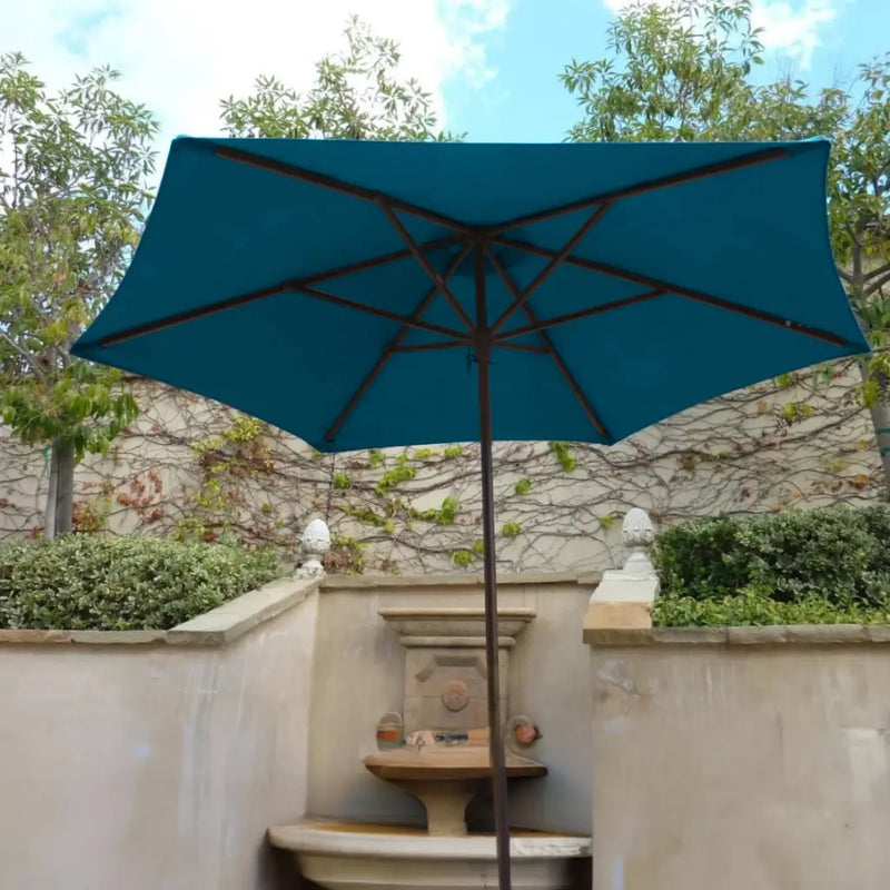 9ft Market Patio Umbrella 6 Rib Replacement Canopy Teal - 9