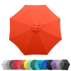 9ft Market Patio Umbrella 8 Rib Replacement Canopy Orange -