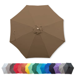 9ft Market Patio Umbrella 8 Rib Replacement Canopy Carmel Latte