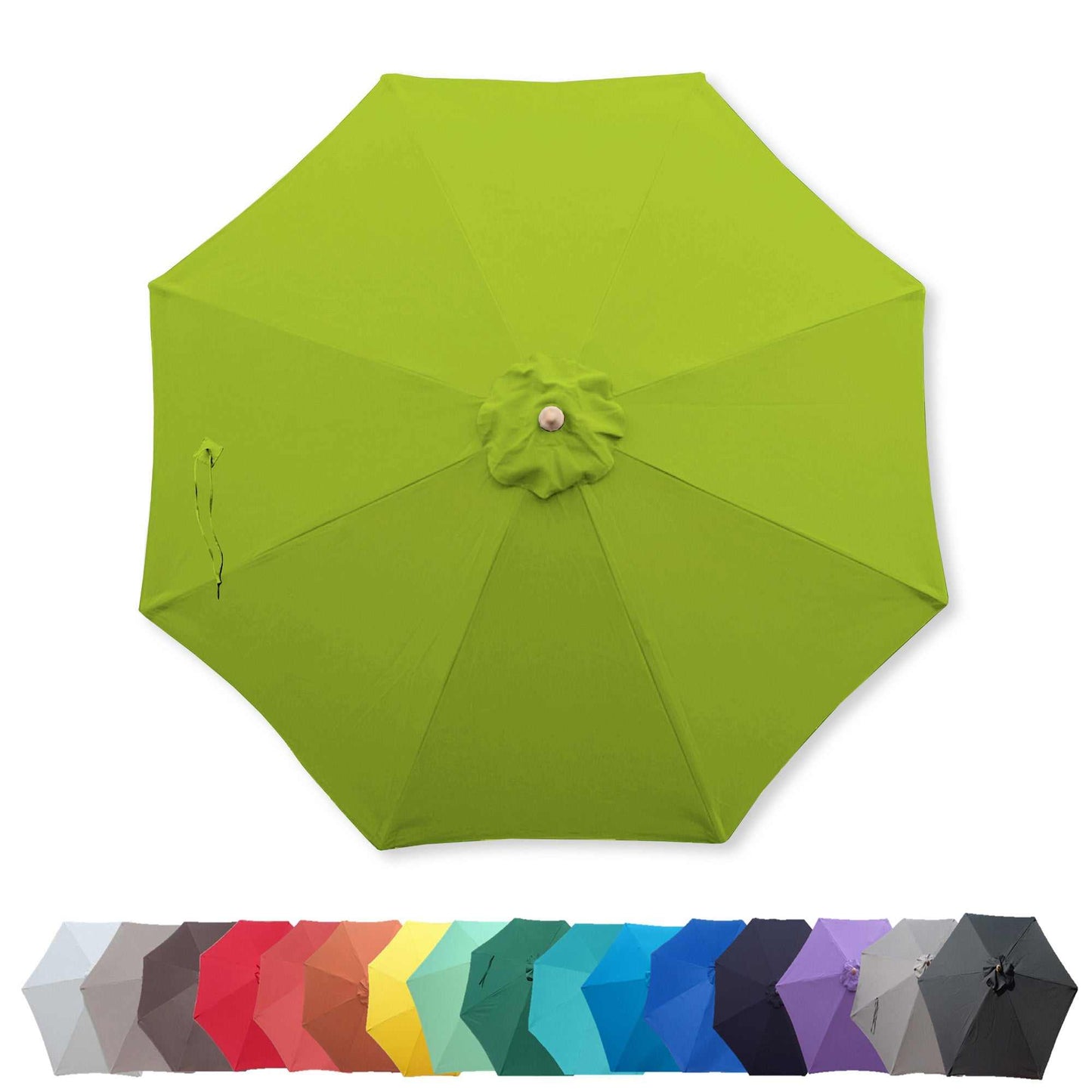 9ft Market Patio Umbrella 8 Rib Replacement Canopy Avocado Lime Green - Formosa Covers