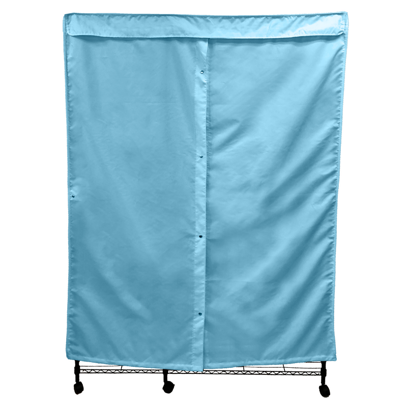 Portable Garment Rack Cover 48"W x 18"D x 75"H Glacier Blue