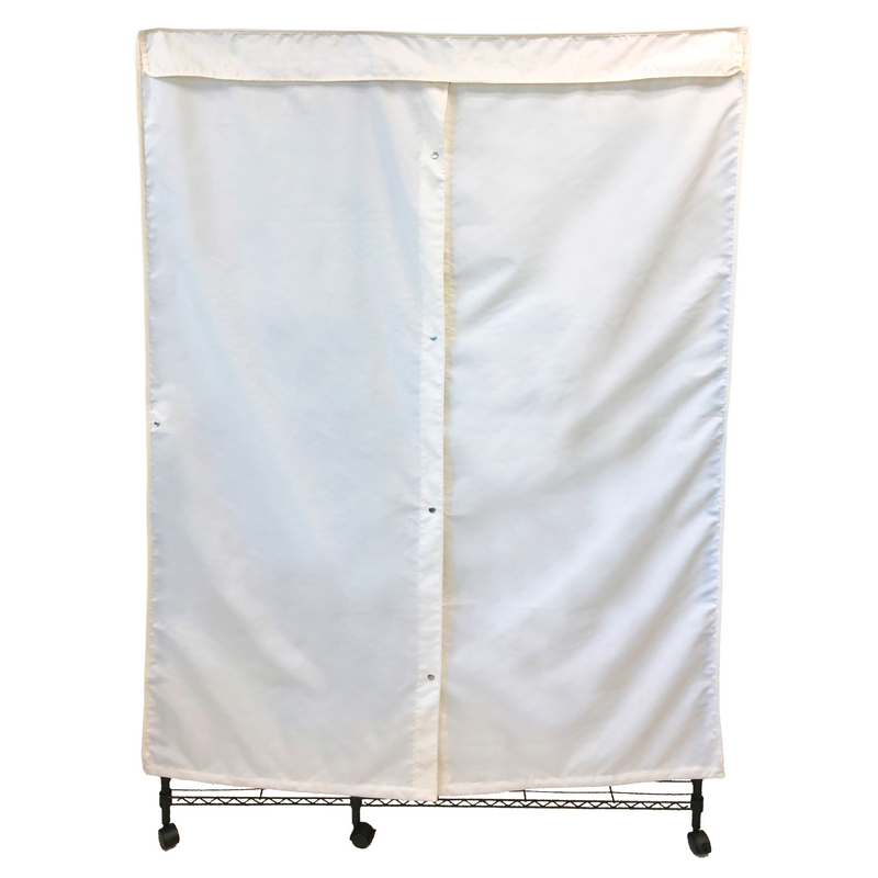 Portable Garment Rack Cover 48"W x 18"D x 75"H Off-White