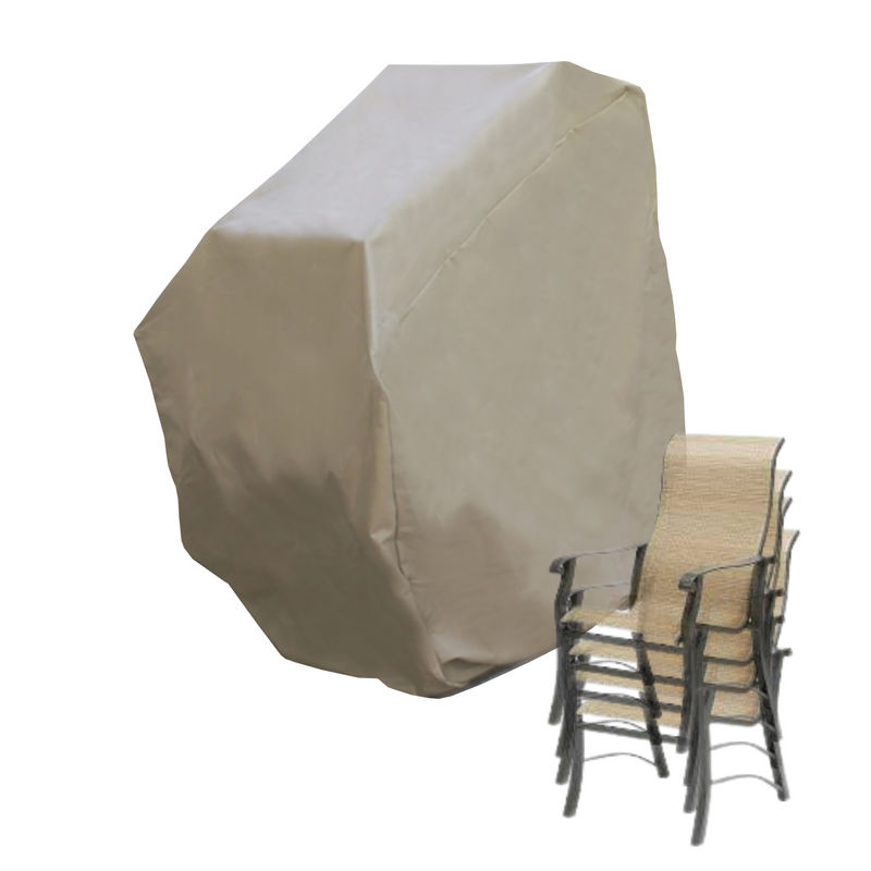 Patio Stacked Chairs Cover Up to 8 Chairs 32"W x 42"D Classic Taupe