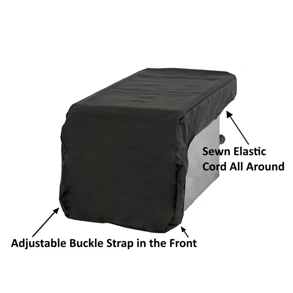 Outdoor Built-In Side Burner Cover in Taupe 13.75W x 30D -