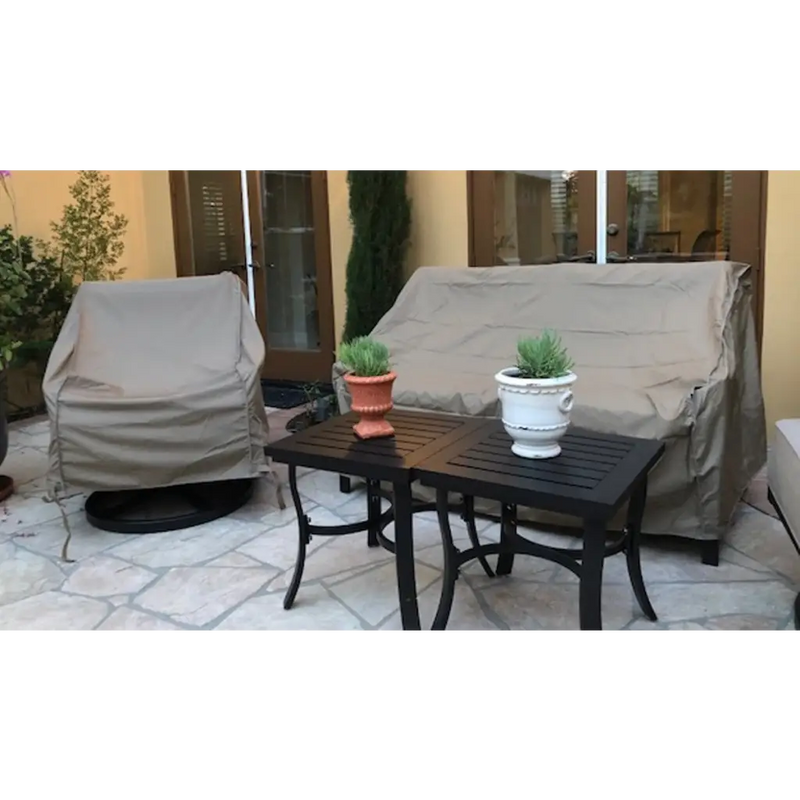 Patio Loveseat Bench Cover Up to 60L Classic Taupe -