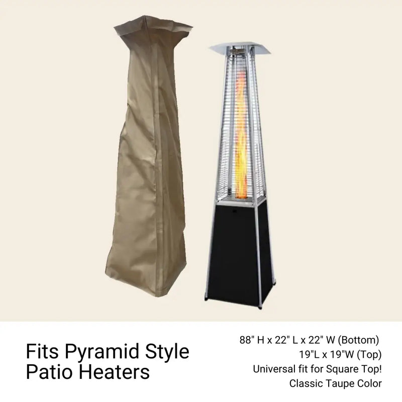Patio Outdoor Pyramid Style Flame Heater Cover 19 Square Top