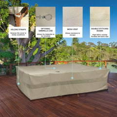 Patio Set Cover For Rectangular or Oval Table 120L x 86W 45H
