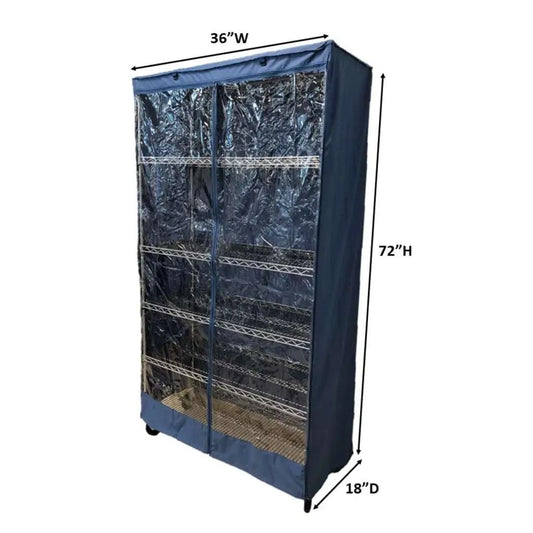 Storage Shelving Unit Cover fits racks 36W x 18D 72H one