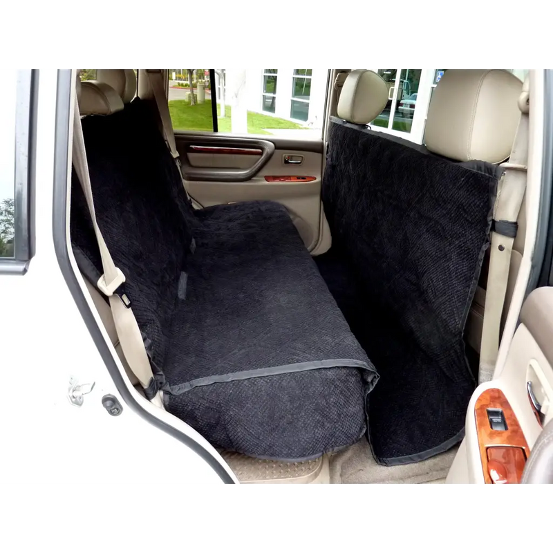 X-Large Car Seat Cover For Dogs and Pets 56W Black Micro
