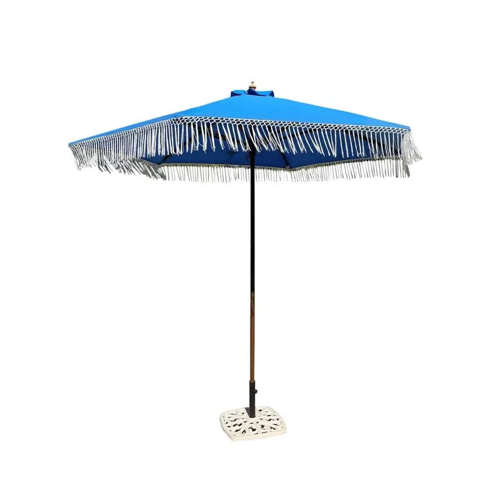9ft 8 Ribs Replacement Umbrella Canopy w/ Tassels in Capri