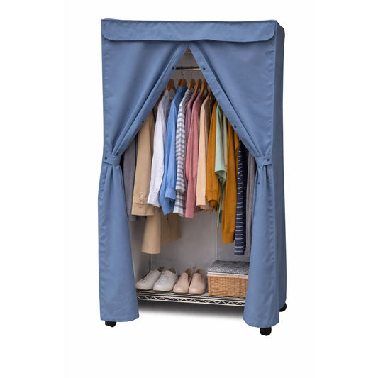 Portable Garment Rack Cover 48"W x 18"D x 75"H Dusty Blue - Formosa Covers