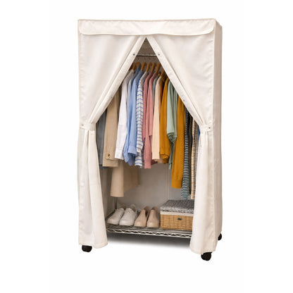 Portable Garment Rack Cover 48"W x 18"D x 75"H Off-White - Formosa Covers