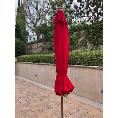 10ft Market Patio Umbrella 8 Rib Replacement Canopy Red - 10
