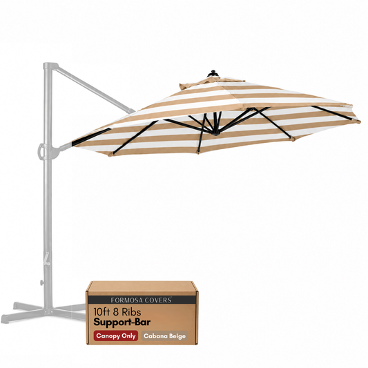 allen roth 10-ft square offset patio umbrella taupe Upgrade Your Cantilever with Big Handle Purple Leaf 11 Best Patio Umbrellas of