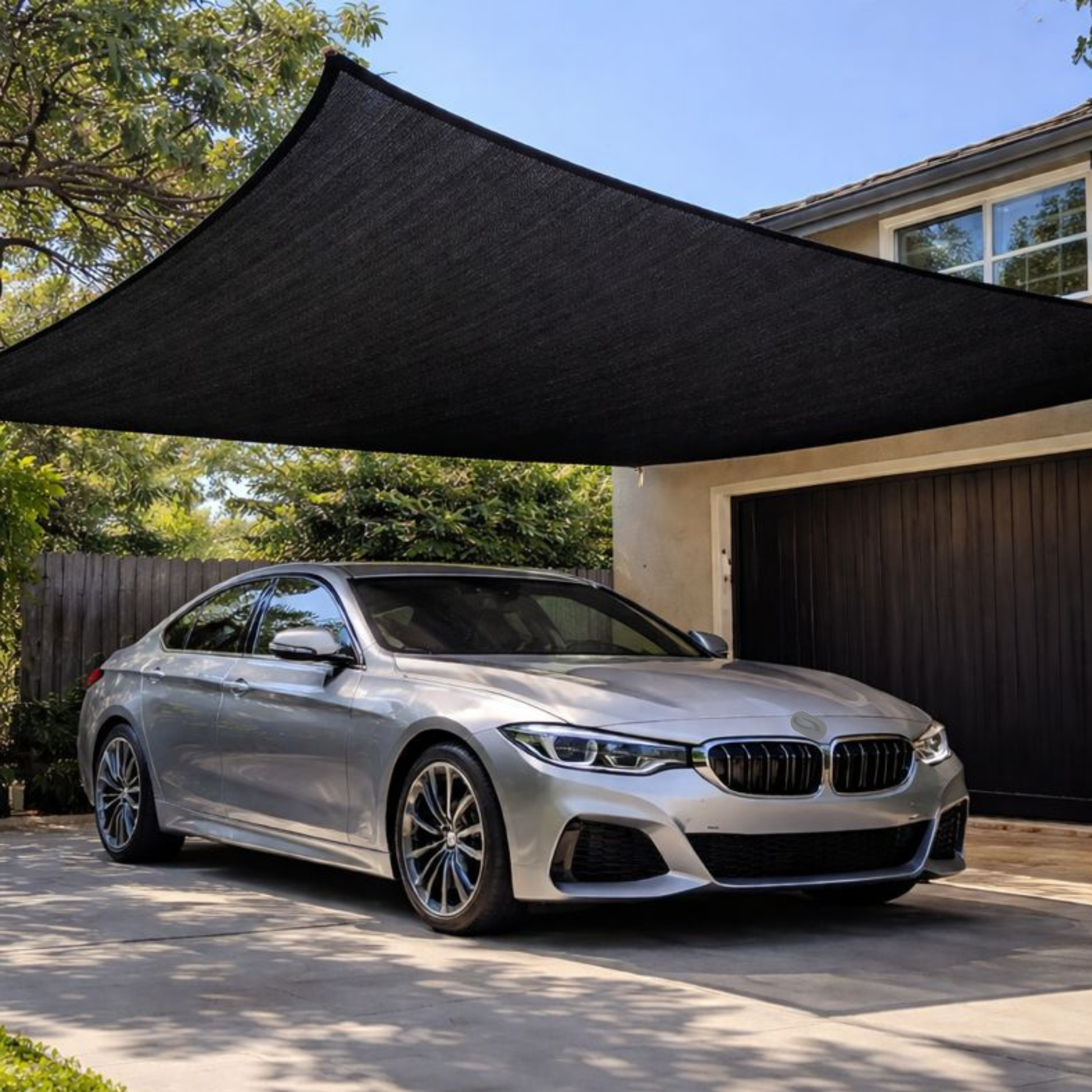 Sun Shade Screen Mesh Panel (20' x 12') with Grommets for Patio, Balconies, Gazebo & Pergola (Black Panel ONLY with Cords)