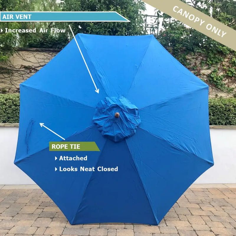 11ft Market Patio Umbrella 8 Rib Replacement Canopy Capri