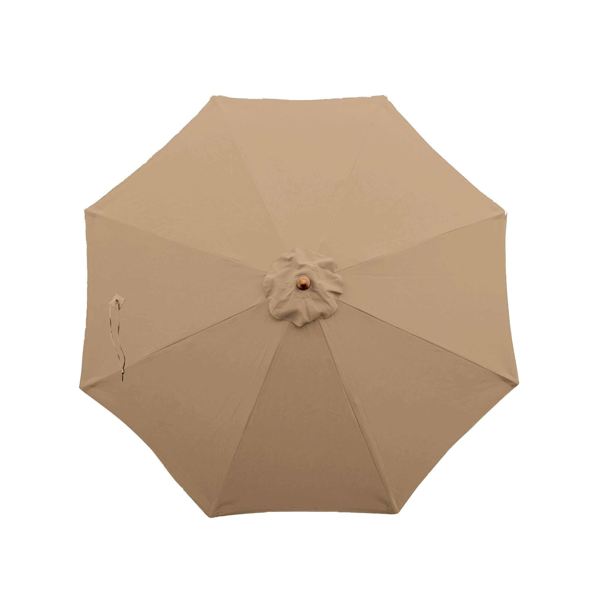 11ft market patio replacement umbrella canopy in Carmel Latte color.