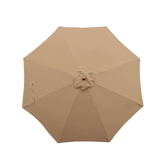 11ft market patio replacement umbrella canopy in Carmel Latte color.