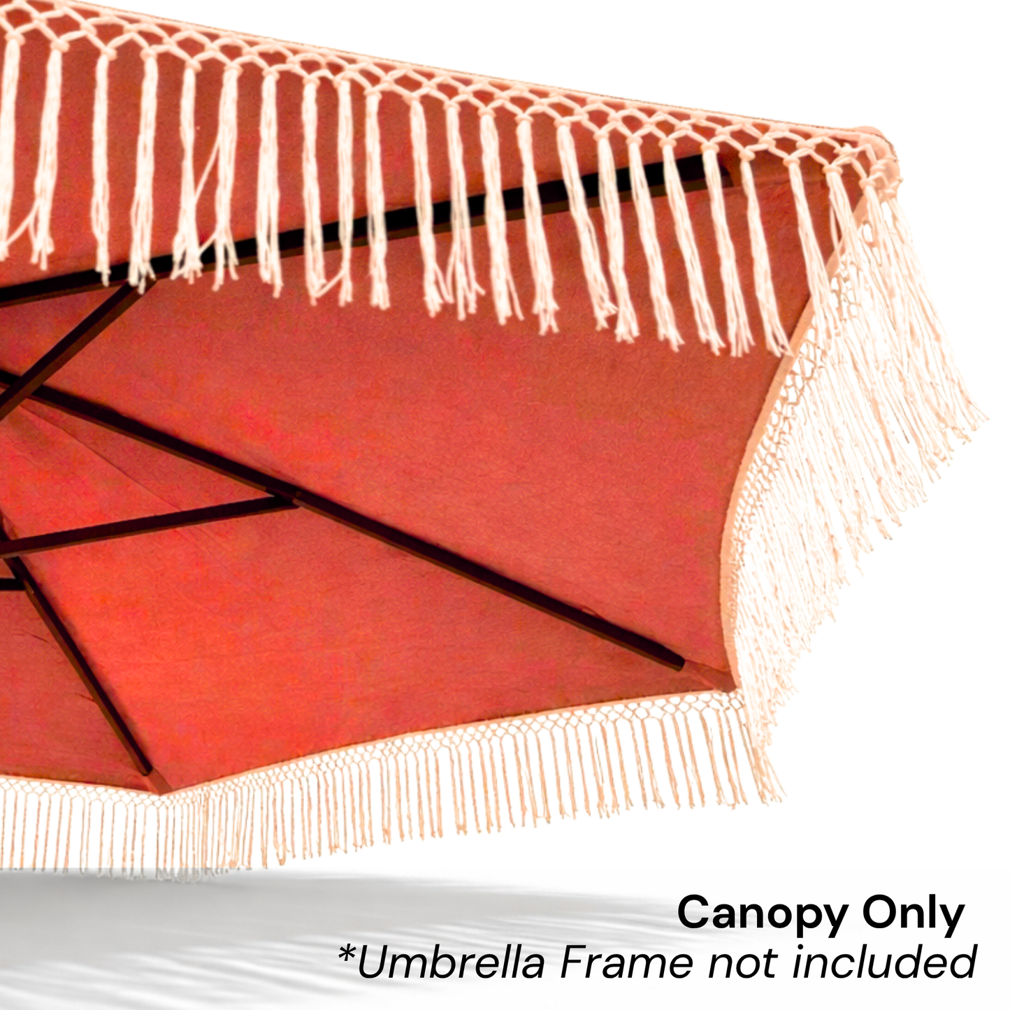 9ft 8 Ribs Replacement Umbrella Canopy w/ Tassels in Red (Canopy Only) - Formosa Covers