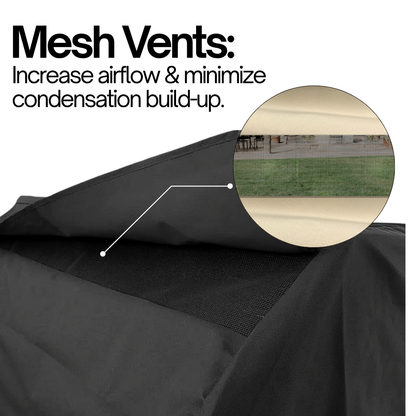 BBQ Outdoor Grill Cover 75"L x 26"D x 48"H Black Vinyl - Formosa Covers