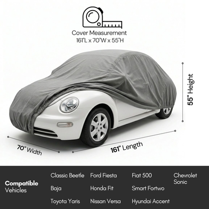 Car Cover for Volkswagen Beetle, Sports car 3 layer 161"L x 70"W x 55"H - Formosa Covers