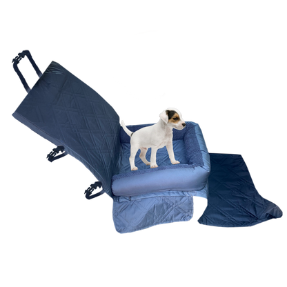 Deluxe Waterproof Front Seat Dog Bed Cover – Pet Guard Single Seat Protector Black (21" W x 72" L) - Formosa Covers