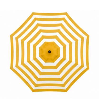 [SHIPS BY 6/16/26] 9ft Market Patio Umbrella 8 Rib Replacement Canopy Yellow Cabana Stripe