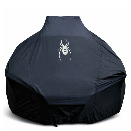 Heavy duty full cover designed for Polaris Slingshot with reflective spider logo, black weather and water resistant protective cover