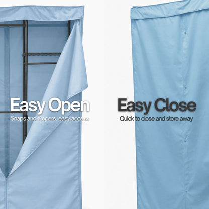 Portable Garment Rack Cover 48"W x 18"D x 75"H Glacier Blue - Formosa Covers