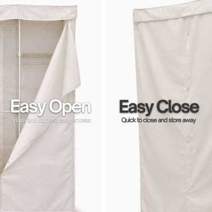 Portable Garment Rack Cover 48"W x 18"D x 75"H Off-White - Formosa Covers