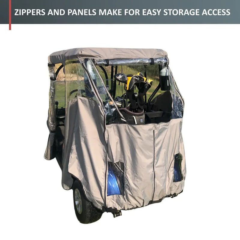 2 Passengers Driving Enclosure Golf Cart Cover with YKK