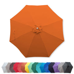 11ft Market Patio Umbrella 8 Rib Replacement Canopy Tuscan Orange