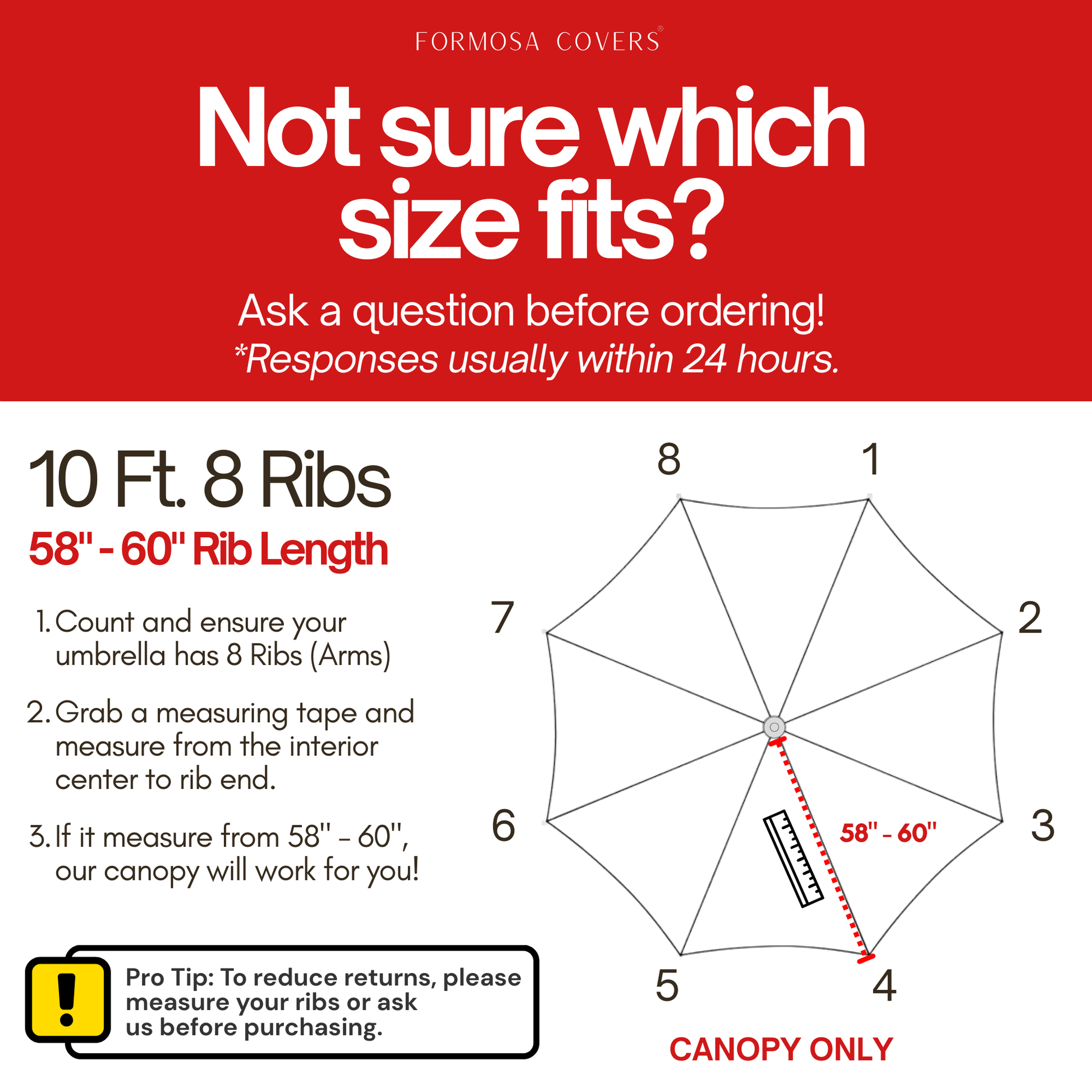 10ft Cantilever Supported Bar Umbrella 8 Rib Replacement Canopy Capri Blue Olefin - Formosa Covers