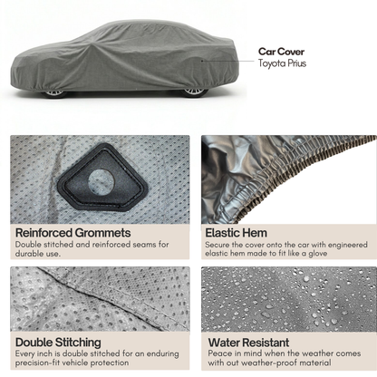 Toyota Prius Car Cover - 177"L x 70"W x 54.5"H - Charcoal Grey - Formosa Covers