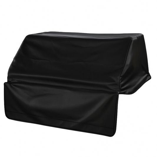 Black vinyl built-in BBQ outdoor gas grill cover 45"L x 30"D x 16"H with weatherproof and UV protection