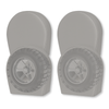 Set of 4 grey deluxe tire and wheel covers fitting 30.5