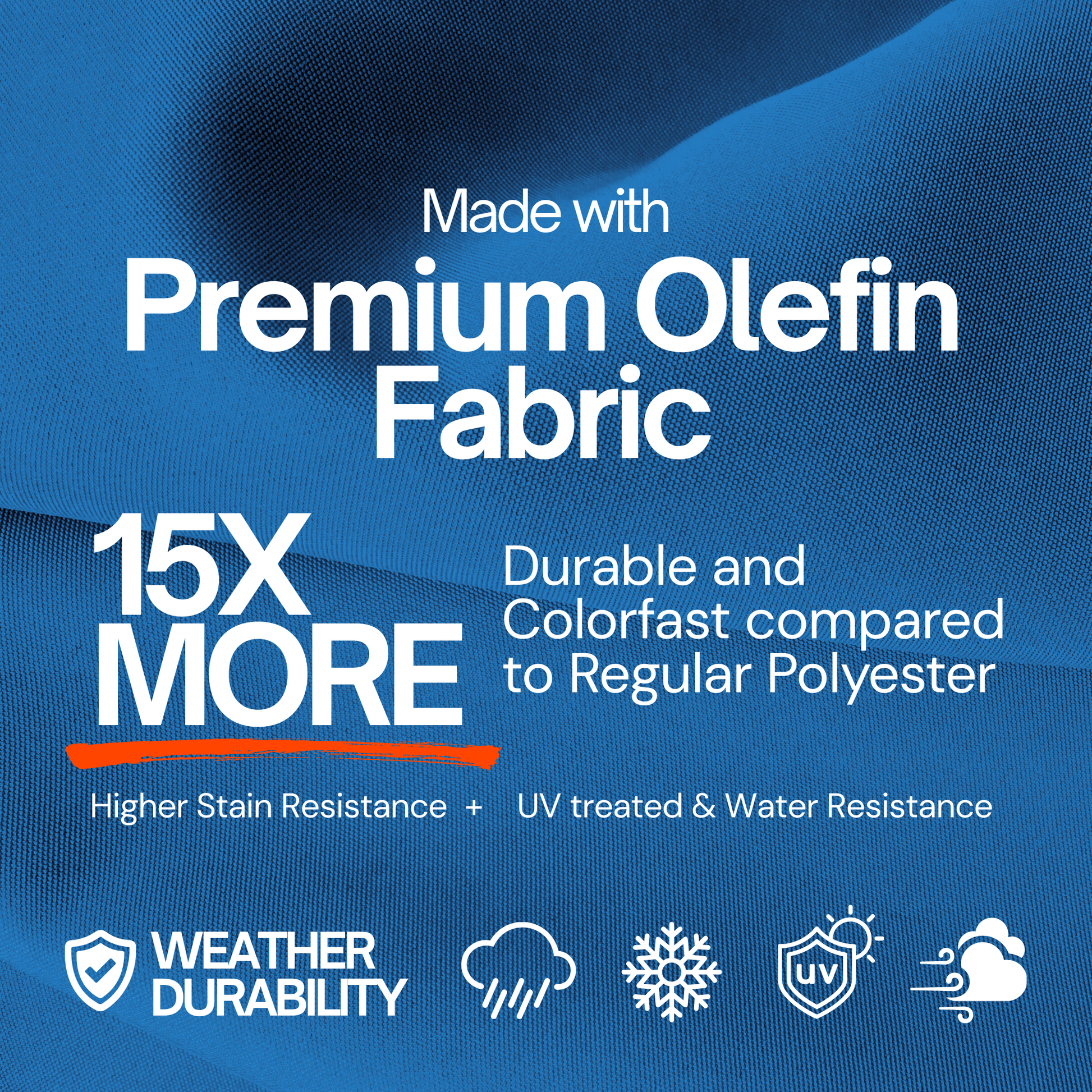 11 ft Cantilever Umbrella Replacement Canopy Supported Bar 8 Ribs Capri Blue Olefin Fabric - Formosa Covers