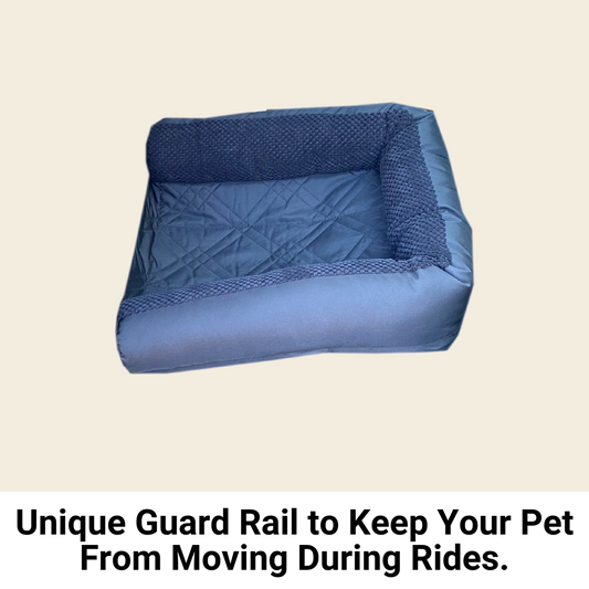 Deluxe Waterproof Front Seat Dog Bed Cover – Pet Guard Single Seat Protector Black (21" W x 72" L)