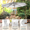 11ft Cantilever Hanging Umbrella 8 Rib Replacement Canopy Off White
