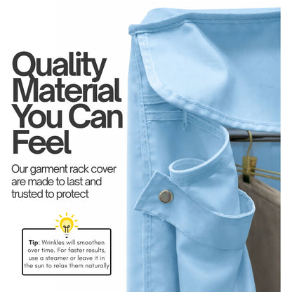Portable Garment Rack Cover 36"W x 18"D x 68"H Glacier Blue - Formosa Covers