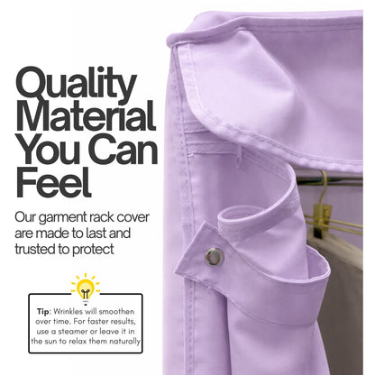 Portable Garment Rack Cover 48"W x 18"D x 75"H Lilac Purple - Formosa Covers