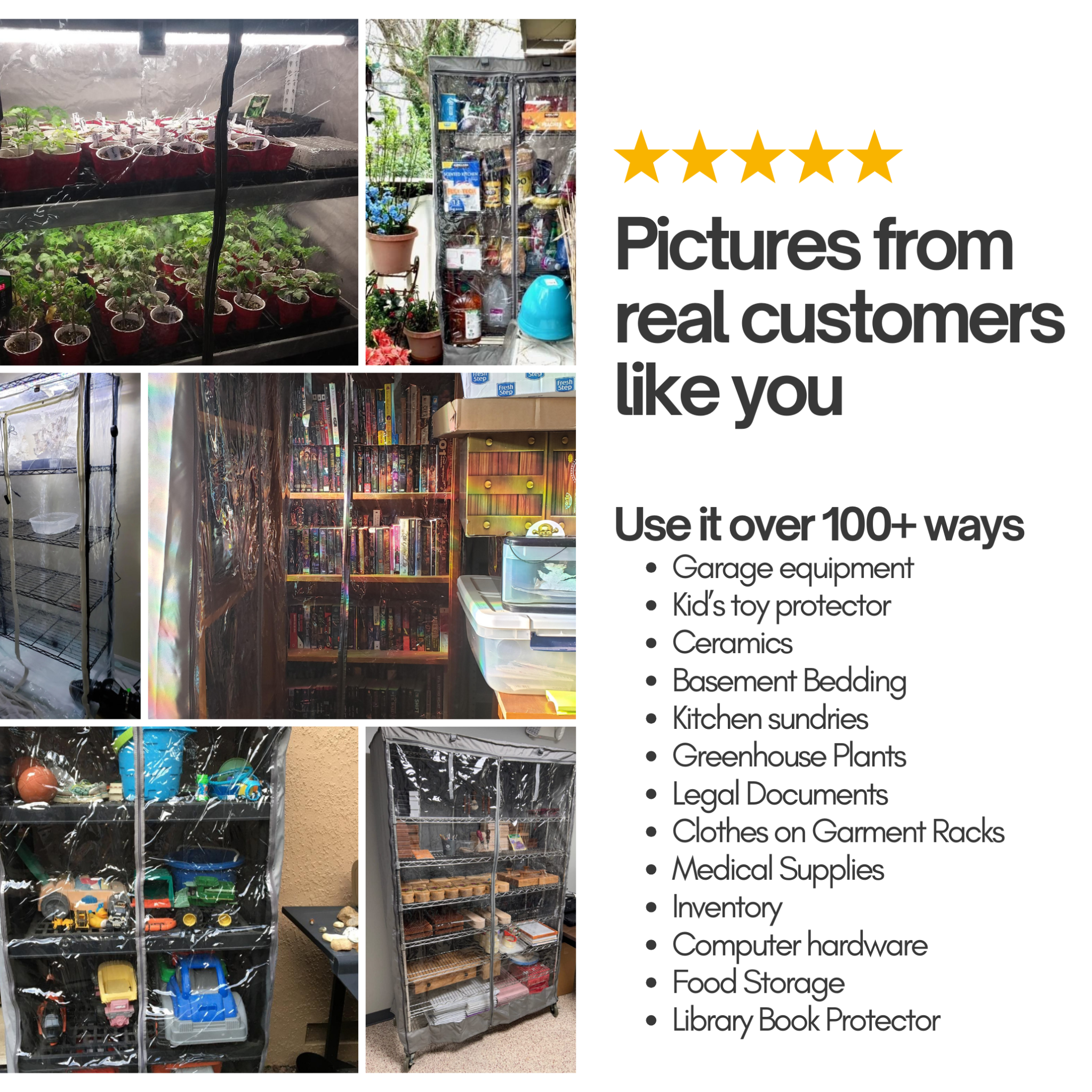 Storage Shelving Unit Cover, fits racks 72