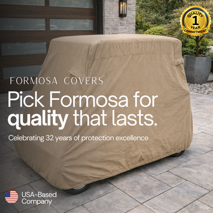 2 Passenger Golf Cart Storage Cover - Taupe - Formosa Covers