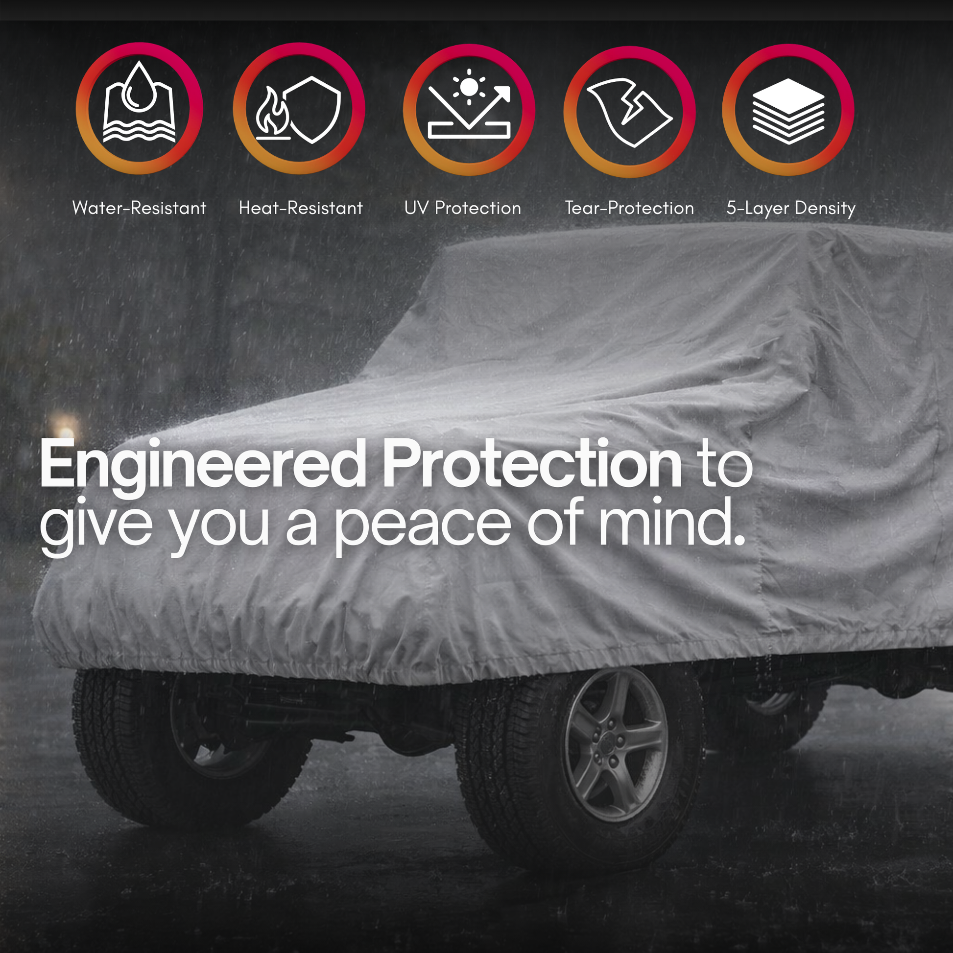 Jeep Cover fits 2007-2022 Jeep Wrangler | 2 Doors in Grey