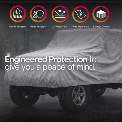 Jeep Cover fits 2007-2022 Jeep Wrangler | 2 Doors in Grey - Formosa Covers
