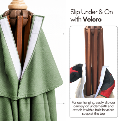 PREORDER (Ship 6/20) 11ft Cantilever Hanging Umbrella 8 Rib Replacement Canopy Sage Green - Formosa Covers