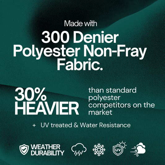 10ft Cantilever Supported Bar Umbrella 8 Rib Replacement Canopy Hunter Green - Formosa Covers