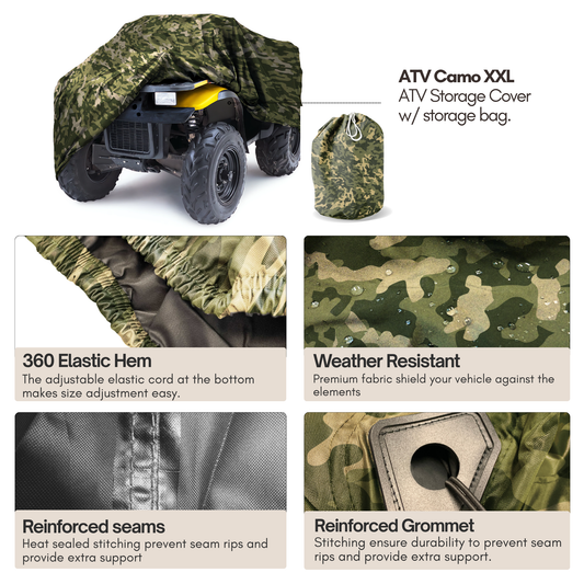 ATV Cover XXL Camouflage 100"L x 47"/36"W x 48"H - Formosa Covers