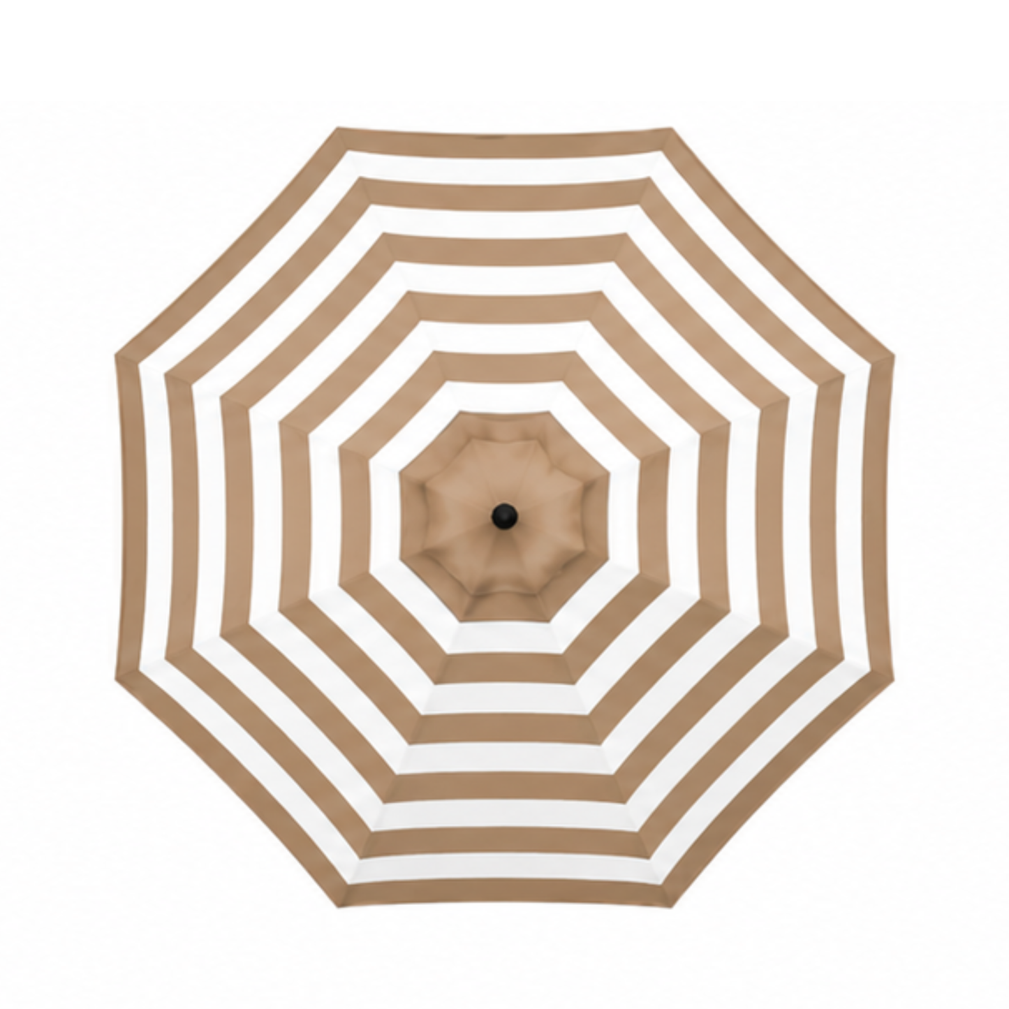 [SHIPS BY 6/16/26] 9ft Market Patio Umbrella 8 Rib Replacement Canopy Beige Cabana Stripe Olefin