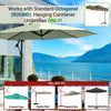 11ft Cantilever Hanging Umbrella 8 Rib Replacement Canopy Sage Green